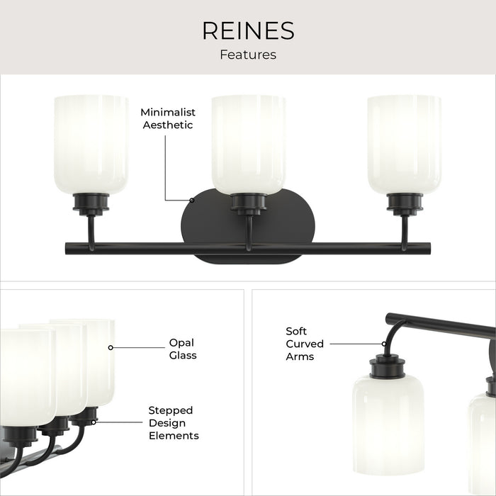 Myhouse Lighting Progress Lighting - P300579-31M - Three Light Bath Vanity - Reines - Matte Black