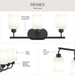 Myhouse Lighting Progress Lighting - P300579-31M - Three Light Bath Vanity - Reines - Matte Black