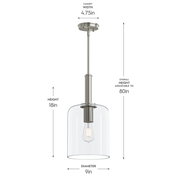 Myhouse Lighting Progress Lighting - P500509-009 - One Light Pendant - Reines - Brushed Nickel