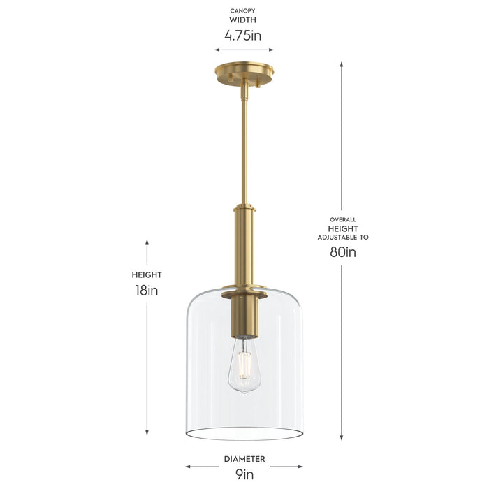 Myhouse Lighting Progress Lighting - P500509-191 - One Light Pendant - Reines - Brushed Gold