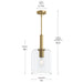 Myhouse Lighting Progress Lighting - P500509-191 - One Light Pendant - Reines - Brushed Gold