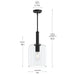 Myhouse Lighting Progress Lighting - P500509-31M - One Light Pendant - Reines - Matte Black