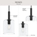 Myhouse Lighting Progress Lighting - P500509-31M - One Light Pendant - Reines - Matte Black