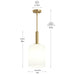 Myhouse Lighting Progress Lighting - P500516-191 - One Light Pendant - Reines - Brushed Gold