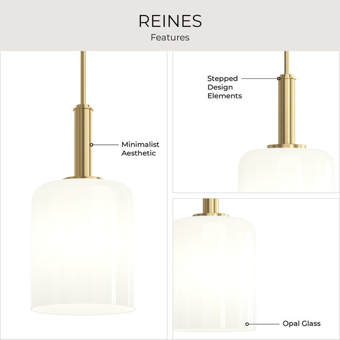 Myhouse Lighting Progress Lighting - P500516-191 - One Light Pendant - Reines - Brushed Gold