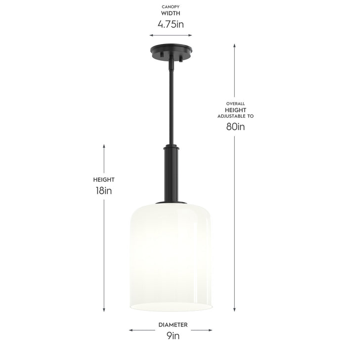Myhouse Lighting Progress Lighting - P500516-31M - One Light Pendant - Reines - Matte Black