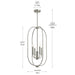 Myhouse Lighting Progress Lighting - P500510-009 - Four Light Foyer Pendant - Reines - Brushed Nickel