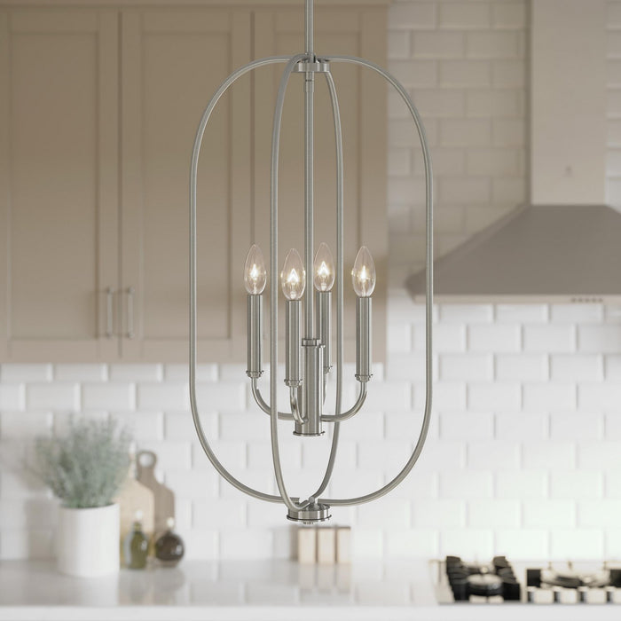 Myhouse Lighting Progress Lighting - P500510-009 - Four Light Foyer Pendant - Reines - Brushed Nickel
