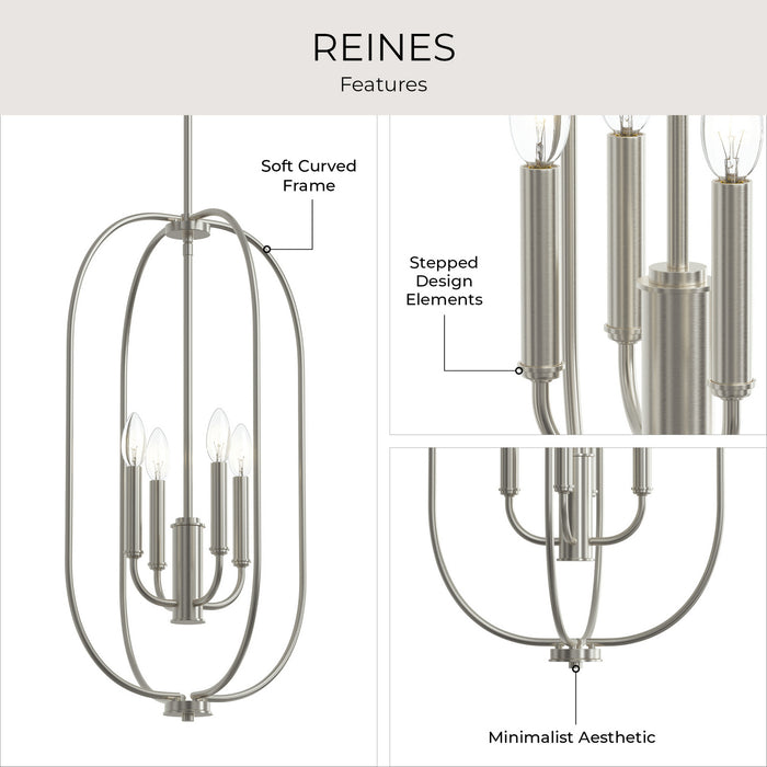 Myhouse Lighting Progress Lighting - P500510-009 - Four Light Foyer Pendant - Reines - Brushed Nickel