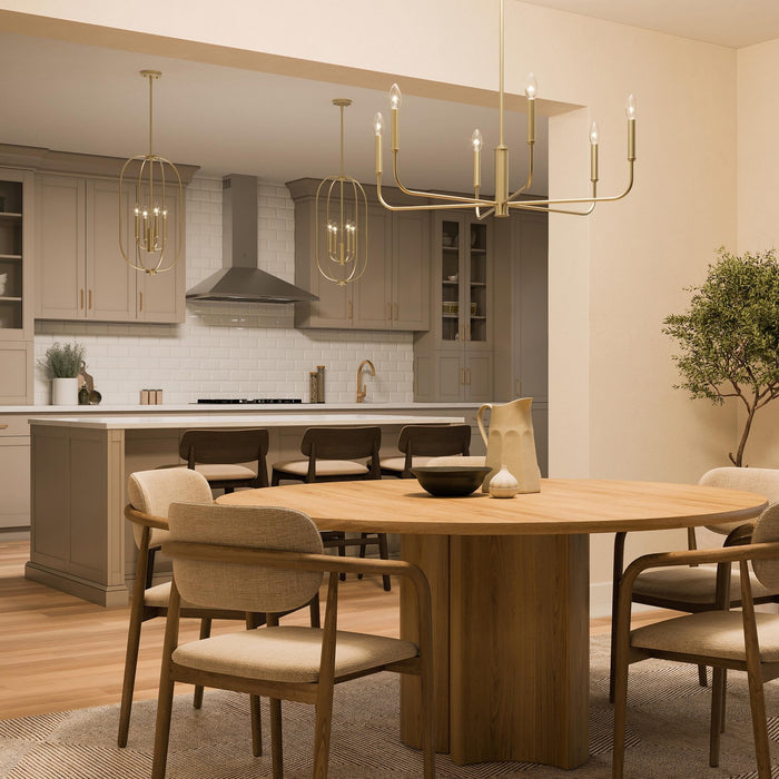 Myhouse Lighting Progress Lighting - P500510-191 - Four Light Foyer Pendant - Reines - Brushed Gold
