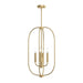 Myhouse Lighting Progress Lighting - P500510-191 - Four Light Foyer Pendant - Reines - Brushed Gold