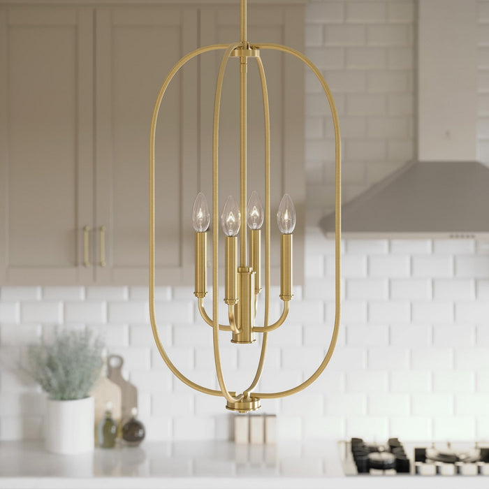 Myhouse Lighting Progress Lighting - P500510-191 - Four Light Foyer Pendant - Reines - Brushed Gold