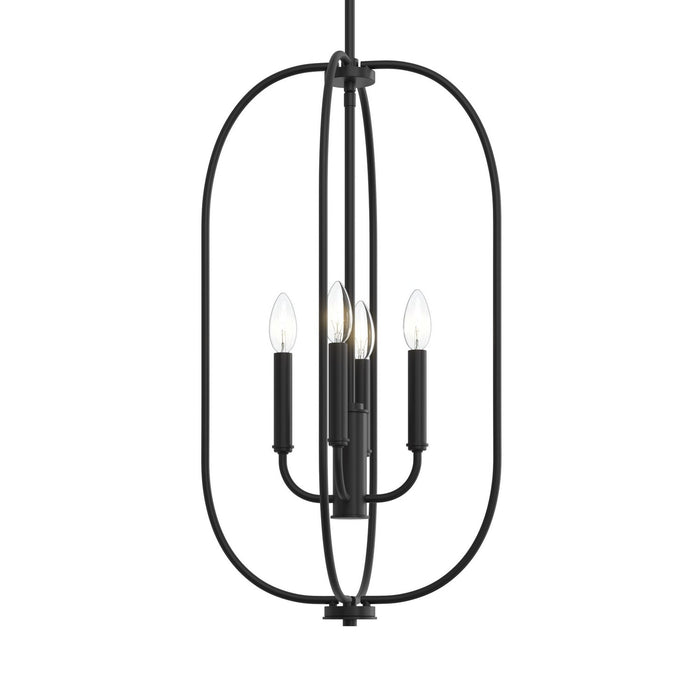 Myhouse Lighting Progress Lighting - P500510-31M - Four Light Foyer Pendant - Reines - Matte Black