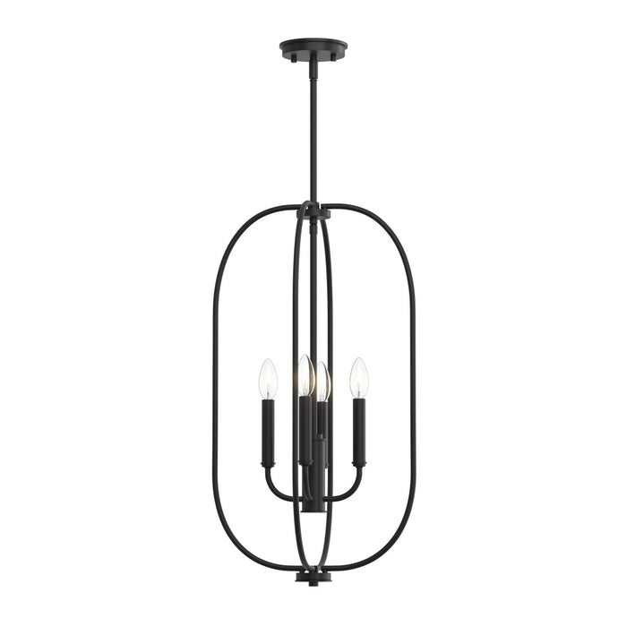 Myhouse Lighting Progress Lighting - P500510-31M - Four Light Foyer Pendant - Reines - Matte Black
