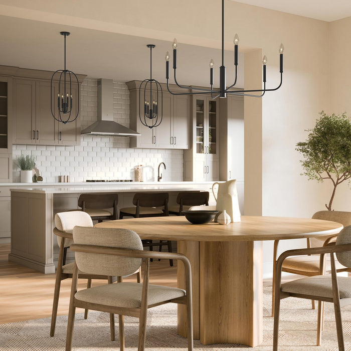 Myhouse Lighting Progress Lighting - P500510-31M - Four Light Foyer Pendant - Reines - Matte Black