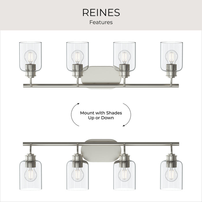 Myhouse Lighting Progress Lighting - P300568-009 - Four Light Bath Vanity - Reines - Brushed Nickel
