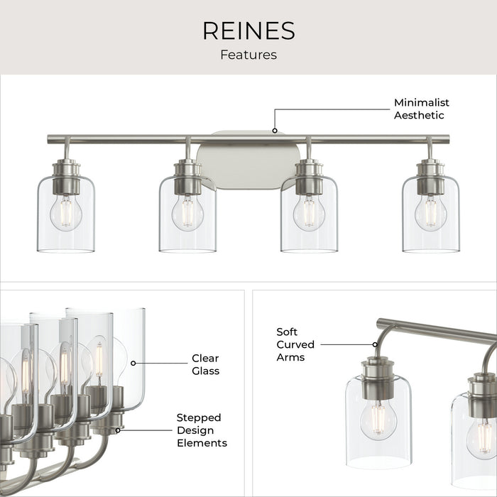 Myhouse Lighting Progress Lighting - P300568-009 - Four Light Bath Vanity - Reines - Brushed Nickel