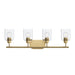 Myhouse Lighting Progress Lighting - P300568-191 - Four Light Bath Vanity - Reines - Brushed Gold