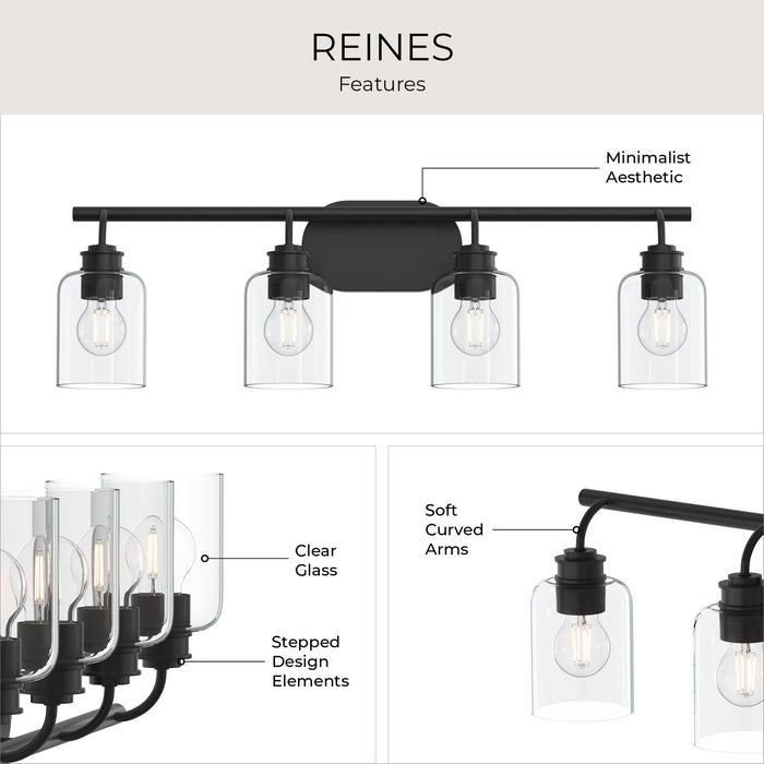 Myhouse Lighting Progress Lighting - P300568-31M - Four Light Bath Vanity - Reines - Matte Black