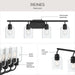 Myhouse Lighting Progress Lighting - P300568-31M - Four Light Bath Vanity - Reines - Matte Black