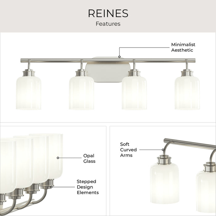 Myhouse Lighting Progress Lighting - P300580-009 - Four Light Bath Vanity - Reines - Brushed Nickel