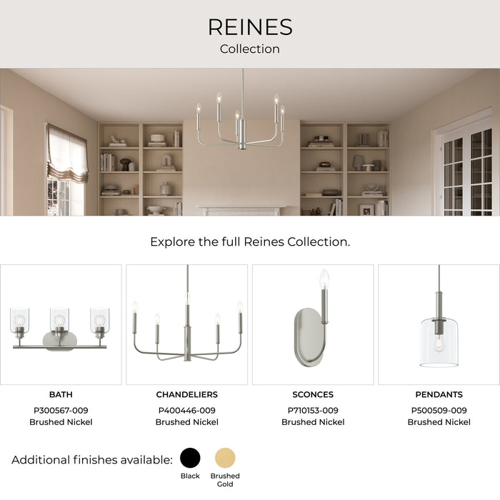 Myhouse Lighting Progress Lighting - P300580-009 - Four Light Bath Vanity - Reines - Brushed Nickel