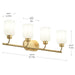 Myhouse Lighting Progress Lighting - P300580-191 - Four Light Bath Vanity - Reines - Brushed Gold