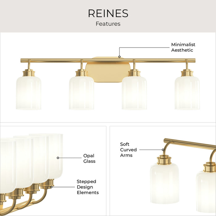 Myhouse Lighting Progress Lighting - P300580-191 - Four Light Bath Vanity - Reines - Brushed Gold