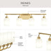 Myhouse Lighting Progress Lighting - P300580-191 - Four Light Bath Vanity - Reines - Brushed Gold
