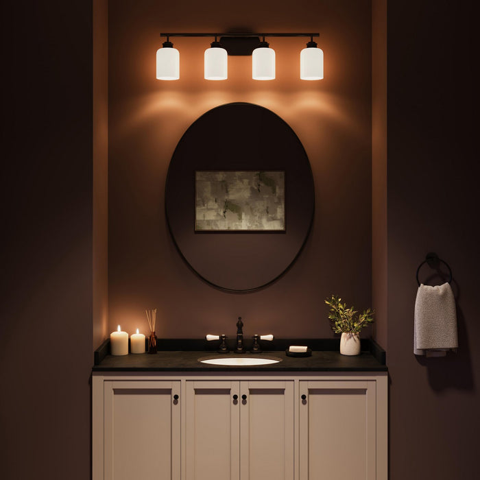 Myhouse Lighting Progress Lighting - P300580-31M - Four Light Bath Vanity - Reines - Matte Black
