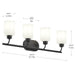 Myhouse Lighting Progress Lighting - P300580-31M - Four Light Bath Vanity - Reines - Matte Black