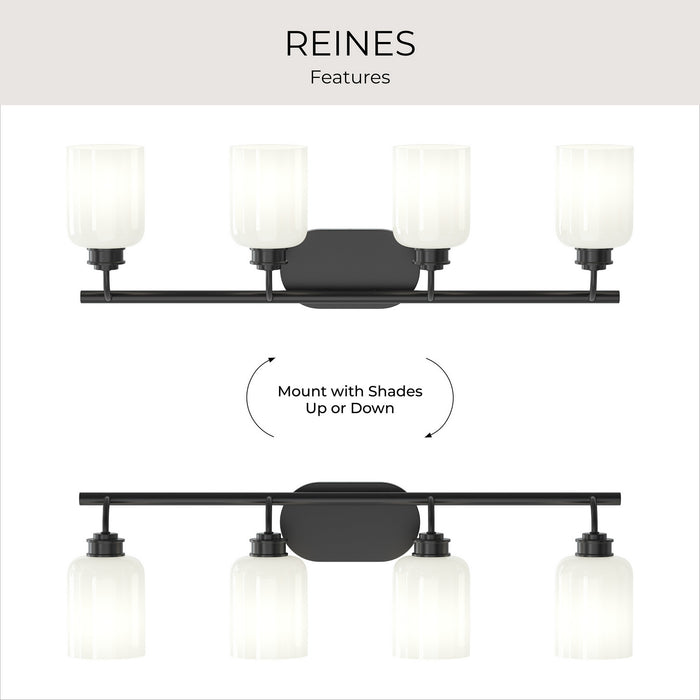 Myhouse Lighting Progress Lighting - P300580-31M - Four Light Bath Vanity - Reines - Matte Black
