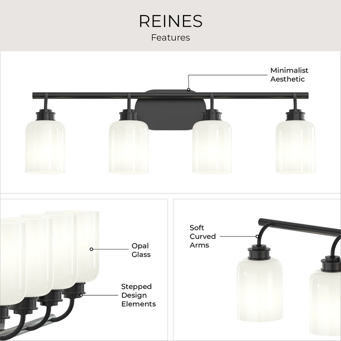 Myhouse Lighting Progress Lighting - P300580-31M - Four Light Bath Vanity - Reines - Matte Black