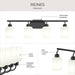 Myhouse Lighting Progress Lighting - P300580-31M - Four Light Bath Vanity - Reines - Matte Black