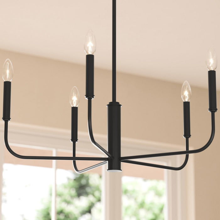 Myhouse Lighting Progress Lighting - P400446-31M - Five Light Chandelier - Reines - Matte Black