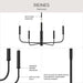 Myhouse Lighting Progress Lighting - P400446-31M - Five Light Chandelier - Reines - Matte Black