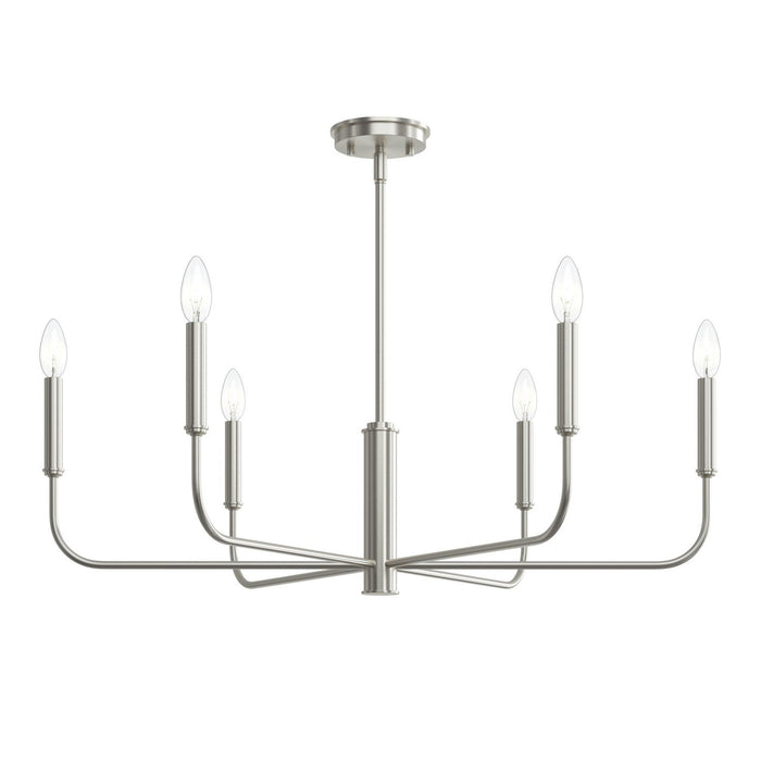 Myhouse Lighting Progress Lighting - P400448-009 - Six Light Chandelier - Reines - Brushed Nickel