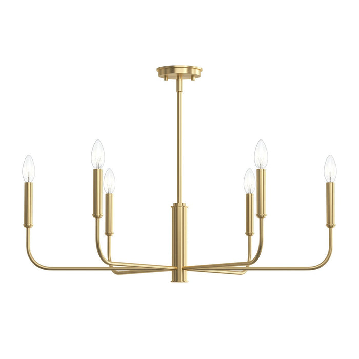Myhouse Lighting Progress Lighting - P400448-191 - Six Light Chandelier - Reines - Brushed Gold