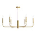 Myhouse Lighting Progress Lighting - P400448-191 - Six Light Chandelier - Reines - Brushed Gold
