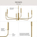 Myhouse Lighting Progress Lighting - P400448-191 - Six Light Chandelier - Reines - Brushed Gold