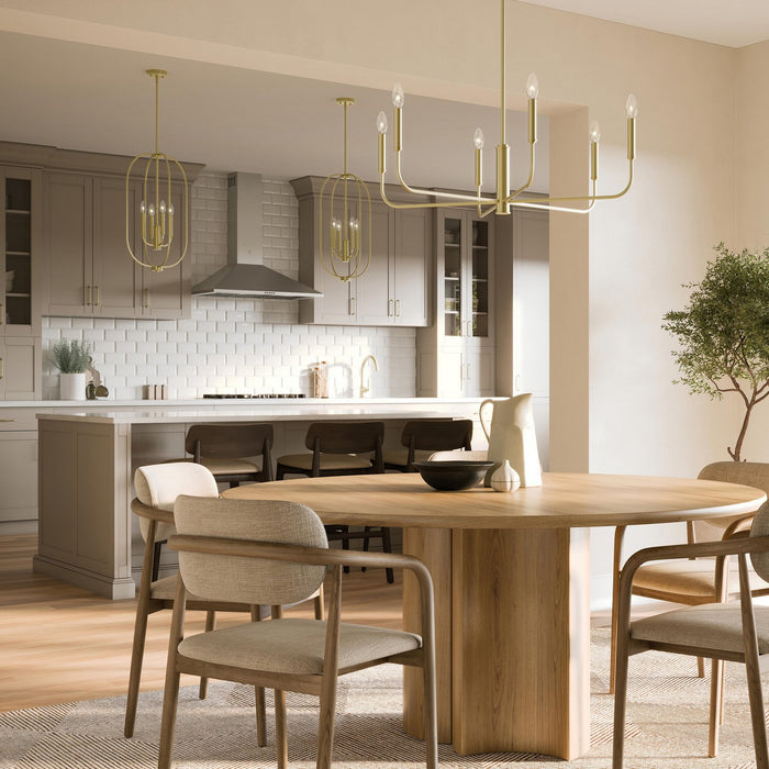 Myhouse Lighting Progress Lighting - P400448-191 - Six Light Chandelier - Reines - Brushed Gold