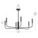 Myhouse Lighting Progress Lighting - P400448-31M - Six Light Chandelier - Reines - Matte Black