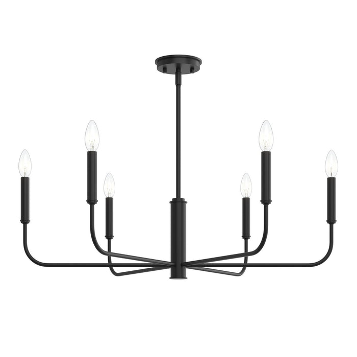 Myhouse Lighting Progress Lighting - P400448-31M - Six Light Chandelier - Reines - Matte Black