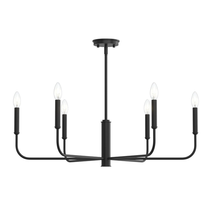 Myhouse Lighting Progress Lighting - P400448-31M - Six Light Chandelier - Reines - Matte Black