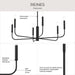 Myhouse Lighting Progress Lighting - P400448-31M - Six Light Chandelier - Reines - Matte Black