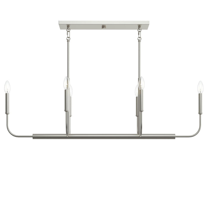 Myhouse Lighting Progress Lighting - P400450-009 - Six Light Linear Chandelier - Reines - Brushed Nickel