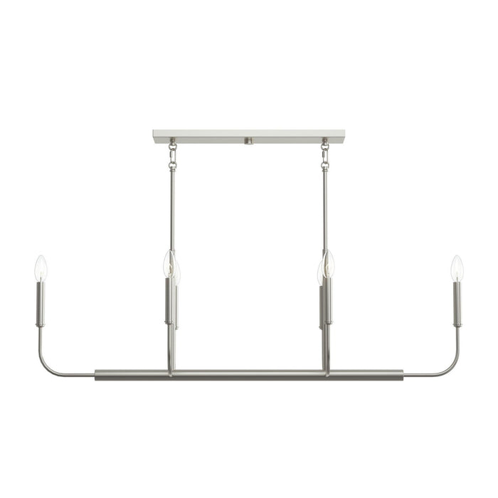 Myhouse Lighting Progress Lighting - P400450-009 - Six Light Linear Chandelier - Reines - Brushed Nickel
