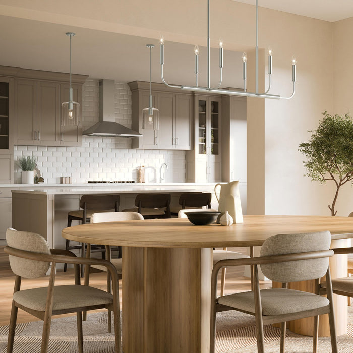Myhouse Lighting Progress Lighting - P400450-009 - Six Light Linear Chandelier - Reines - Brushed Nickel