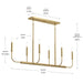 Myhouse Lighting Progress Lighting - P400450-191 - Six Light Linear Chandelier - Reines - Brushed Gold