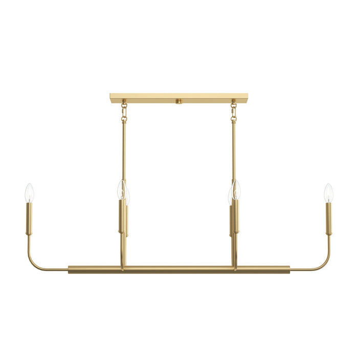 Myhouse Lighting Progress Lighting - P400450-191 - Six Light Linear Chandelier - Reines - Brushed Gold